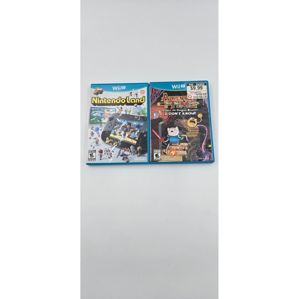 Nintendo Wii U Game Lot of 2 Nintendo Land & Adventure Time
